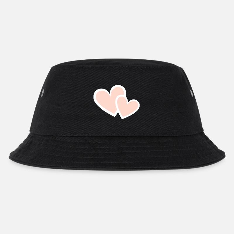 Valentinstag Pink Heart, Valentinstag - Kinder Bucket Hat - Schwarz