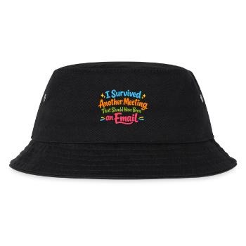 Witziges Bürohumor Meeting E-Mail Design - Kinder Bucket Hat - Schwarz - Vorne