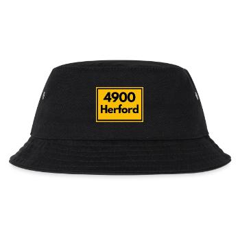 ALTE POSTLEITZAHL PLZ 4900 HERFORD OSTWESTFALEN - Kinder Bucket Hat - Schwarz - Vorne