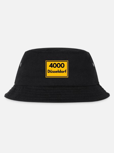 ALTE POSTLEITZAHL PLZ RETRO 4000 DÜSSELDORF - ALT - Kinder Bucket Hat - Schwarz