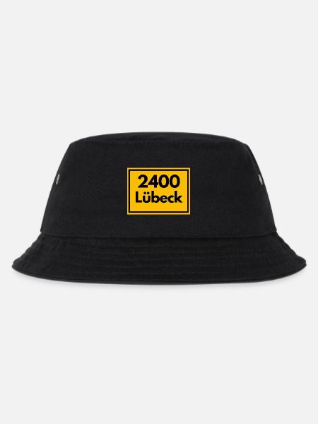ALTE POSTLEITZAHL PLZ RETRO 2400 LÜBECK HANSEPERLE - Kinder Bucket Hat - Schwarz