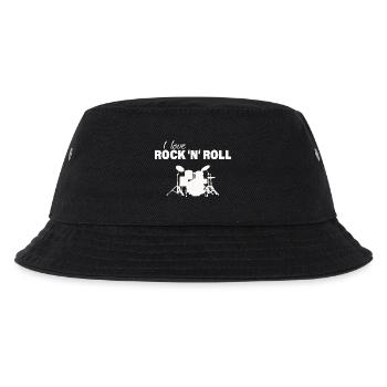 ROCK & ROLL - Kinder Bucket Hat - Schwarz - Vorne