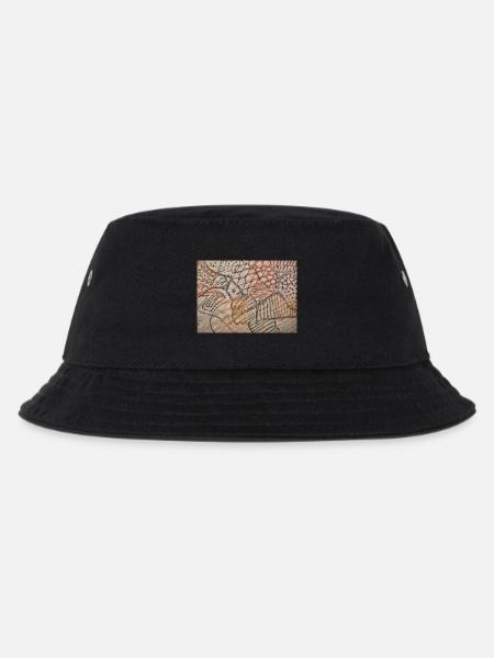 Farblinien Netzkunst - Kinder Bucket Hat - Schwarz