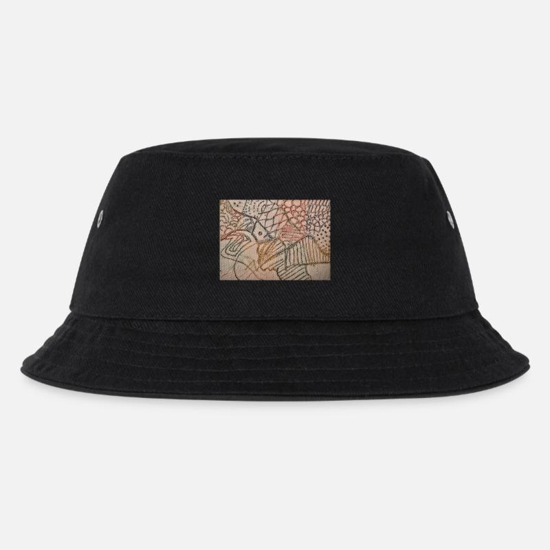 Farblinien Netzkunst - Kinder Bucket Hat - Schwarz