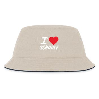 I Love Schorle – Pfälzer Weinschorle & Heimatliebe - Kinder Bucket Hat - Natur/Navy - Vorne