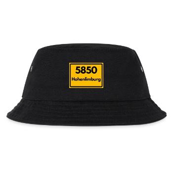 ALTE POSTLEITZAHL PLZ RETRO 5850 HOHENLIMBURG - Kinder Bucket Hat - Schwarz - Vorne