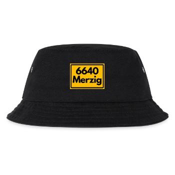 ALTE POSTLEITZAHL PLZ RETRO 6640 MERZIG HEIMAT - Kinder Bucket Hat - Schwarz - Vorne