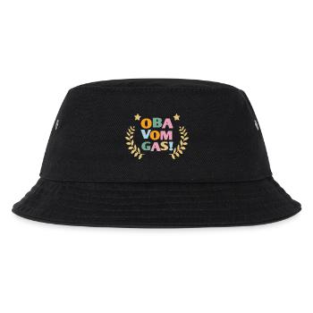 OBA VOM GAS geben  - Kinder Bucket Hat - Schwarz - Vorne
