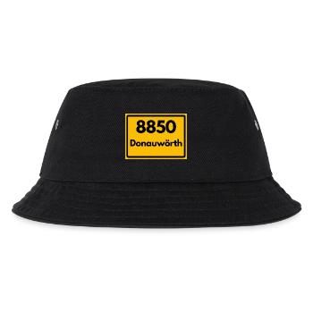 ALTE POSTLEITZAHL PLZ RETRO 8850 DONAUWÖRTH HEIMAT - Kinder Bucket Hat - Schwarz - Vorne