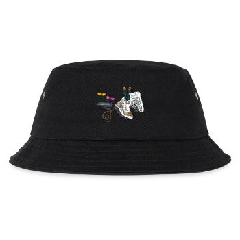 Hiking boots with flowers - Kids’ Bucket Hat - black - Front