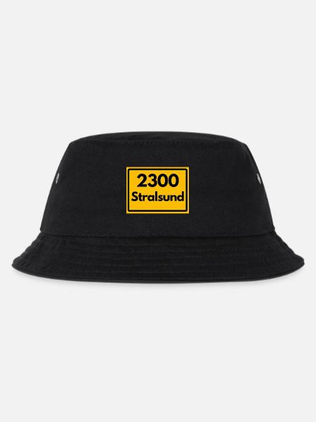 ALTE POSTLEITZAHL PLZ RETRO 2300 STRALSUND HEIMAT - Kinder Bucket Hat - Schwarz