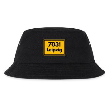 7031 LEIPZIG DDR RETRO HEIMATSTOLZ OSTALGIE - Kinder Bucket Hat - Schwarz - Vorne