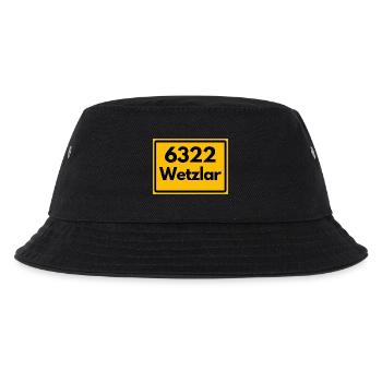 ALTE POSTLEITZAHL 6322 PLZ 35578 WETZLAR HESSEN - Kinder Bucket Hat - Schwarz - Vorne
