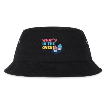 Geschlechterenthüllung Was im Ofen ist Babyparty - Kinder Bucket Hat - Schwarz - Vorne