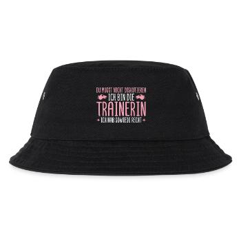 Trainerin hat sowieso recht Fußballtrainerin - Kinder Bucket Hat - Schwarz - Vorne