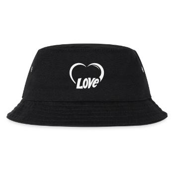 Heart Love Lettering - Kids’ Bucket Hat - black - Front