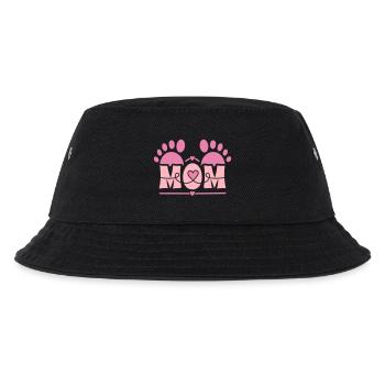MOM-Herz-Fußabdruck - Kinder Bucket Hat - Schwarz - Vorne