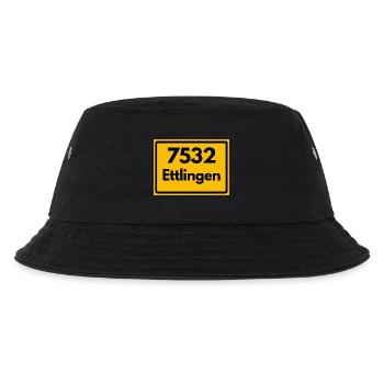 ALTE POSTLEITZAHL 7532 PLZ 76275 ETTLINGEN BAWÜ - Kinder Bucket Hat - Schwarz - Vorne