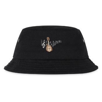 Mandoline Noten Bluegrass Country Musik - Kinder Bucket Hat - Schwarz - Vorne