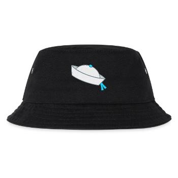 White Ship's Cap with Blue Tassel - Kids’ Bucket Hat - black - Front