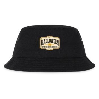 Vintage Halloween Shop Sign – Retro Spooky Season - Kids’ Bucket Hat - black - Front
