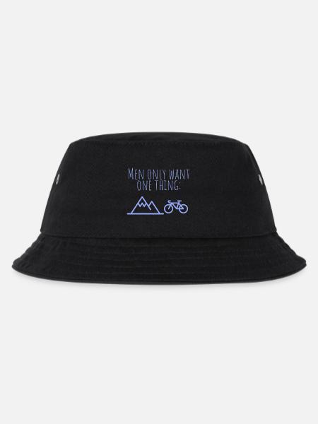 Nur eins: Berge und Fahrrad - Kinder Bucket Hat - Schwarz