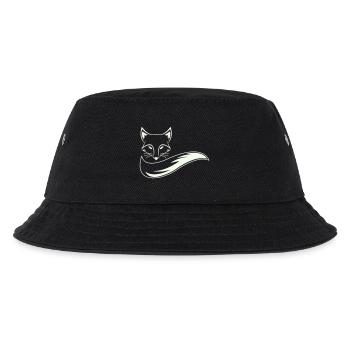 Fuchs Silhouette mit Schweif - Kinder Bucket Hat - Schwarz - Vorne