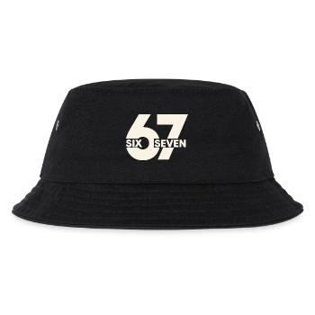 67 Six Seven – Urban Typografie - Kinder Bucket Hat - Schwarz - Vorne