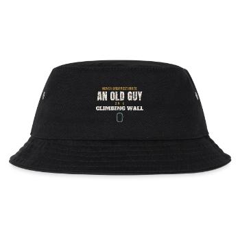 Old Guy On A Climbing Wall - Kids’ Bucket Hat - black - Front