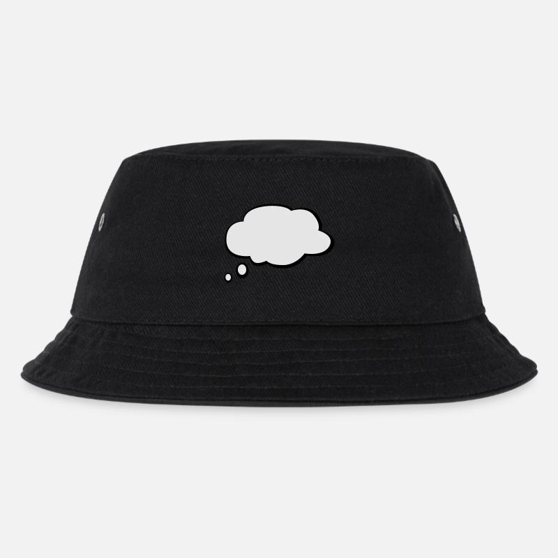 Textballon - Kinder Bucket Hat - Schwarz
