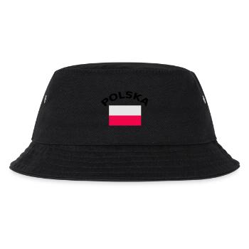 Pologne, Polska, drapeau, drapeau - Bob Enfant - noir - Devant