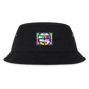Test Image Television Screen End of Broadcast Display - Kids’ Bucket Hat - black - Front