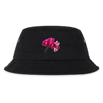 Orchidee Dunkellila - Kinder Bucket Hat - Schwarz - Vorne