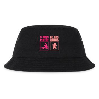9 Monate eher - Kinder Bucket Hat - Schwarz - Vorne