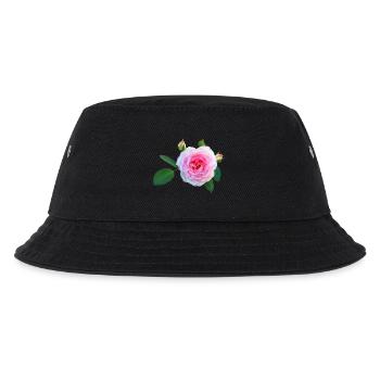 daffodils roses rosen blumen flowers tulips tulpen - Kinder Bucket Hat - Schwarz - Vorne