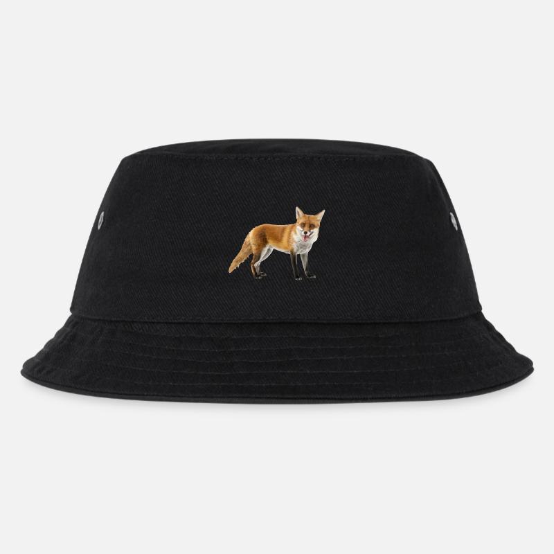 Fuchs - Kinder Bucket Hat - Schwarz