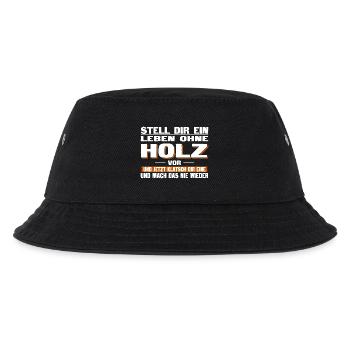Leben ohne Holz - Kinder Bucket Hat - Schwarz - Vorne