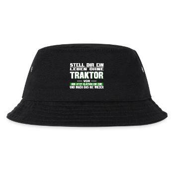 Landwirt - Leben ohne Traktor - Kinder Bucket Hat - Schwarz - Vorne