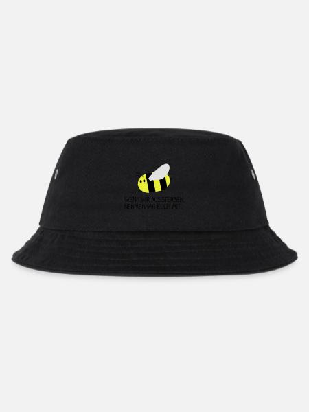 Biene - Rettet die Bienen - Kinder Bucket Hat - Schwarz