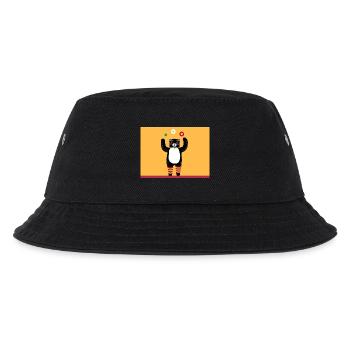 Lustiges Teddy-Bärchen gelb schwarz - Kinder Bucket Hat - Schwarz - Vorne