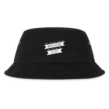 Wir sind hier nicht bei wünsch dir was Geschenk - Kinder Bucket Hat - Schwarz - Vorne