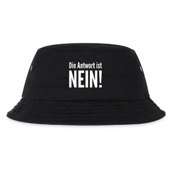 Antwort Nein - Kinder Bucket Hat - Schwarz - Vorne