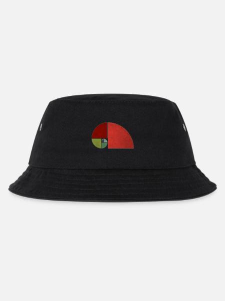 Fibonacci Kurve goldener Schnitt Retro used optik - Kinder Bucket Hat - Schwarz