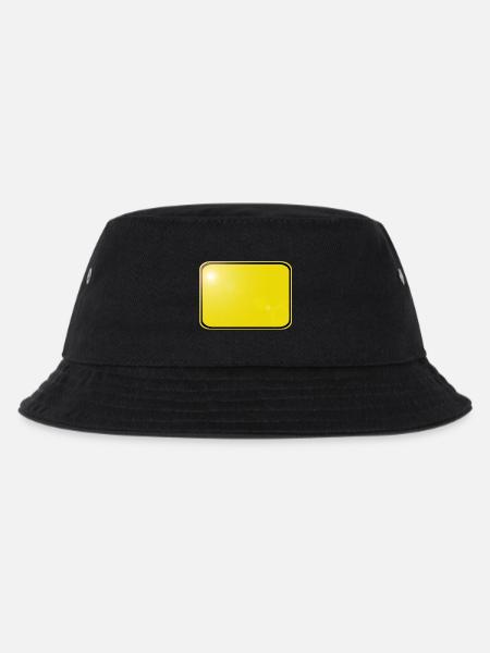 Ortsschild blanko, einfach - selbst gestalten - Kinder Bucket Hat - Schwarz