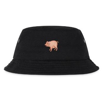 Humorvolles Schwein-Charakter - Kinder Bucket Hat - Schwarz - Vorne
