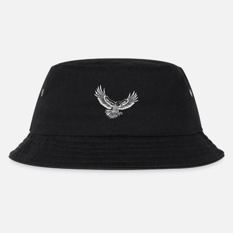 Adler - Kinder Bucket Hat - Schwarz