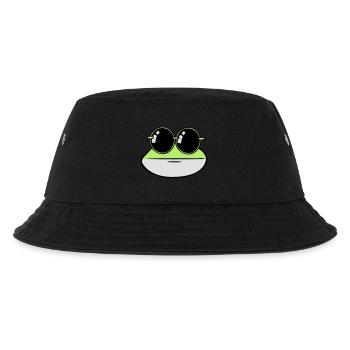 Frosch witzig Sonnenbrille - Kinder Bucket Hat - Schwarz - Vorne