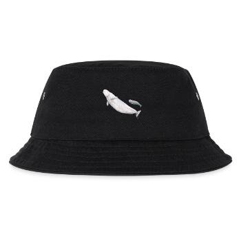 Beluga weiß und ihr Kalb - Beluga und Kalb - Kinder Bucket Hat - Schwarz - Vorne
