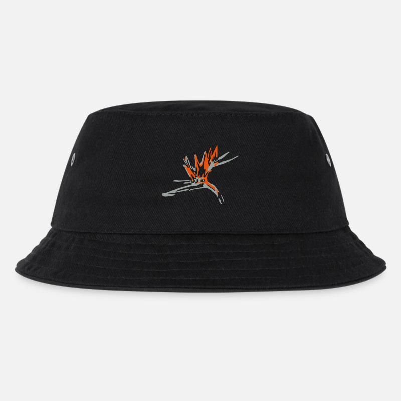 Blume, Papageienblume, Paradiesvogel blume - Kinder Bucket Hat - Schwarz
