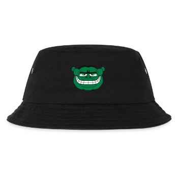 monster gesicht lustig oger ork troll knom horror - Kinder Bucket Hat - Schwarz - Vorne